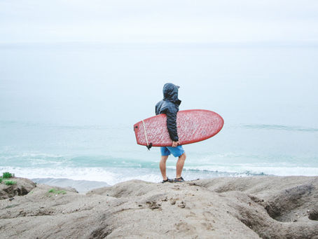 Surf's up. Winter time surfing