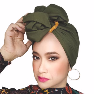 Olive green Bandeau Wrap