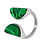 Thumbnail: Ring Green Natural Malachite stone stainless steel  